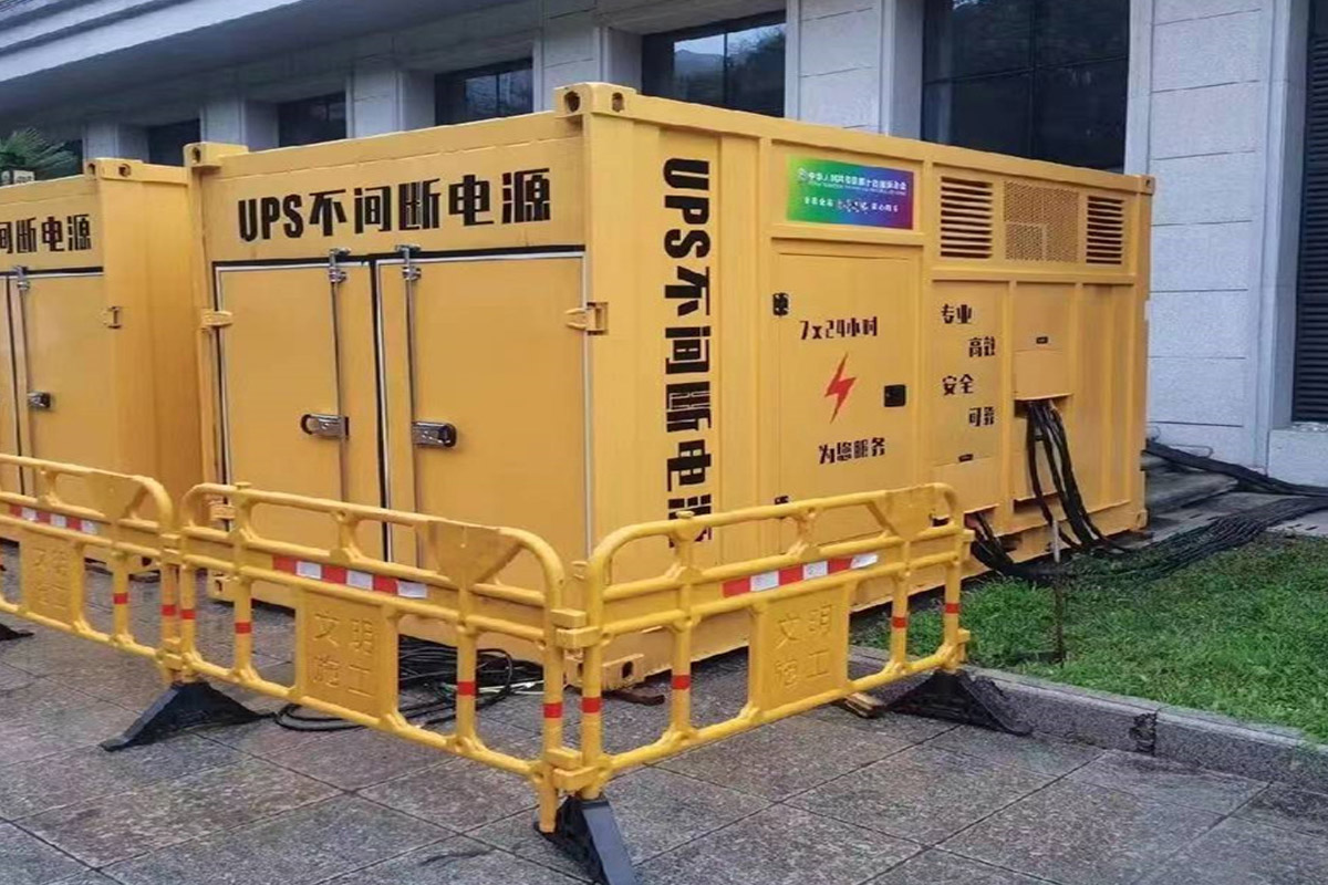 高邑发电机租赁施工现场