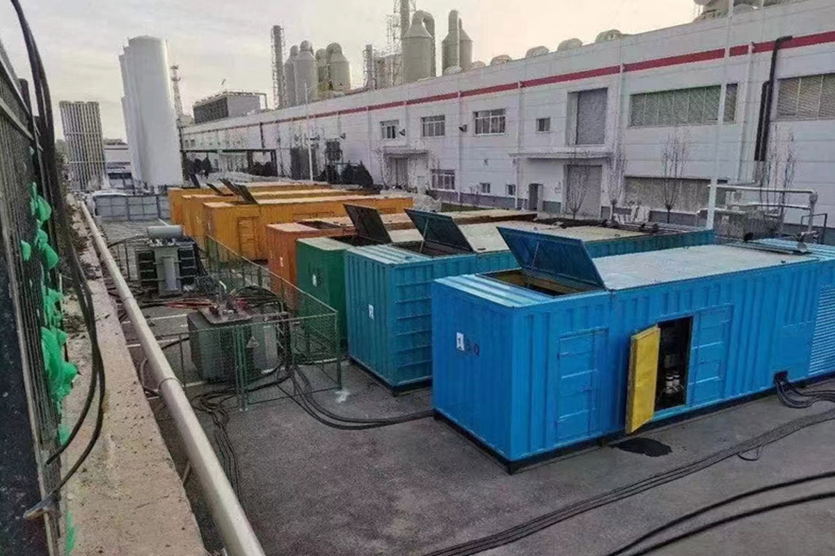 高邑发电机租赁施工现场